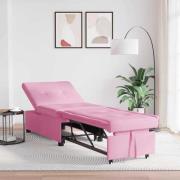 vidaXL Pull Out Sofa Bed Rosa 194 x 50 x 82 cm Plywood