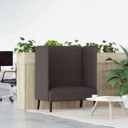 vidaXL Hög Ryggsoffa Mörkbrun 109 x 56 x 121 cm tyg
