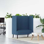 vidaXL Hög Ryggsoffa Blå 109 x 56 x 121 cm tyg