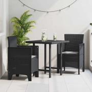 vidaXL Trädgård Stol 2 pcs Antracit 53 x 49 x 85 cm PP