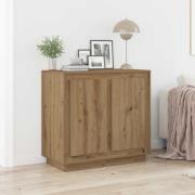 vidaXL Sideboard Artisan Ek 80 x 40 x 75 cm Konstruerat trä
