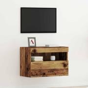 vidaXL TV Vägghylla Gammalt trä 60 x 30 x 40 cm Konstruerat trä