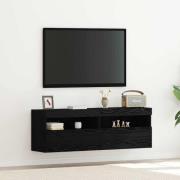 vidaXL TV Vägghylla Svart ek 60 x 30 x 40 cm Konstruerat trä