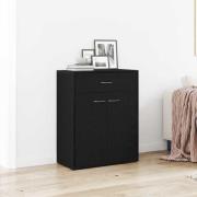 vidaXL Sideboard med låda Svart 60 x 30 x 75 cm Konstruerat trä