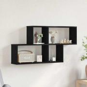 vidaXL Svart Ek Väggskåp 76x15x53 cm Tillverkat av Konstruerat Trä