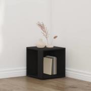 vidaXL Hörnhyllor Svart Ek 33 x 33 x 34,5 cm Konstruerat trä