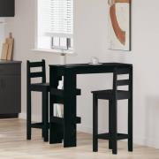 vidaXL Vägg Barbord Svart ek 102 x 55 x 103.5 cm Konstruerat trä