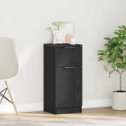 vidaXL Sideboard Svart Ek Svart ek 30 x 30 x 70 cm Konstruerat trä
