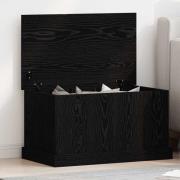 vidaXL Förvaringslåda Svart ek 70 x 40 x 28 cm Konstruerat trä