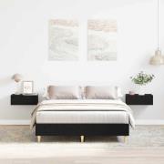 vidaXL Sängram Svart ek 140 x 190 cm Konstruerat trä