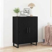 vidaXL Sideboard Svart Ek 69,5 x 34 x 90 cm Konstruerat trä
