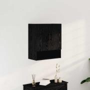 vidaXL Väggskåp Väggmonterad Svart ek 60 x 31 x 70 cm Konstruerat trä