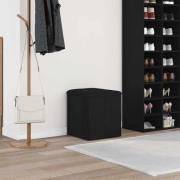 vidaXL Förvaringsbänk Svart ek 42 x 42 x 45 cm Konstruerat trä