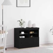 vidaXL Sideboard Svart 81 x 37 x 67 cm Konstruerat trä