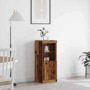 vidaXL LED-sido bord Gammalt trä 41 x 37 x 100 cm Konstruerat trä