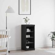 vidaXL Sideboard Svart ek 41 x 37 x 100 cm Konstruerat trä