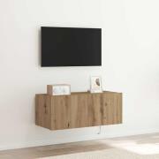 vidaXL TV Vägghylla artisan ek 80 x 35 x 31 cm Konstruerat trä