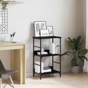 vidaXL Hyllsystem Svart ek 50 x 33 x 82 cm Konstruerat trä