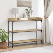 vidaXL Konsolbord med hylla med lagring artisan ek 100 x 30 x 80 cm
