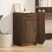 vidaXL Sideboard med låda brun ek 40 x 40,5 x 75 cm Konstruerat trä