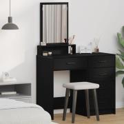 vidaXL Dressingbord med låda Svart ek 50 x 41 x 140 cm Konstruerat trä