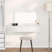 vidaXL Smyckebord med låda Vit 100 x 40 x 70 cm Konstruerat trä