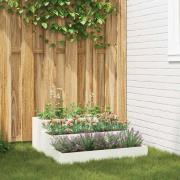 vidaXL Trädgårdsplanterare Vit 90 x 90 x 35 cm Stål