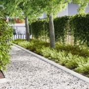 vidaXL Kant för gräsmatta 30 pcs Vit 100 x 0,05 x 20 cm