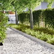 vidaXL Gräskanter 20 pcs Silver 100 x 0.5 x 20 cm Rostfritt stål