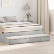 vidaXL Sänglådor Betonggrå 140 x 36.5 x 16.5 cm Konstruerat trä