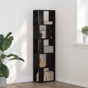 vidaXL Bokhylla Svart ek 45 x 23.5 x 162.5 cm Konstruerat trä