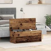 vidaXL Förvaringslåda Gammalt trä 90 x 35 x 35 cm Konstruerat trä