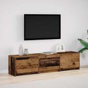 vidaXL Tv-bänk med låda Gammalt trä 162.5 x 34 x 40 cm Konstruerat trä
