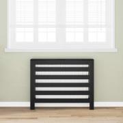 vidaXL Radiator Täckning Svart Ek 104x20x82 cm Konstruerat Trä