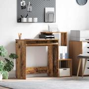 vidaXL Bord med hylla Gammalt trä 106 x 40 x 88,5 cm Konstruerat trä