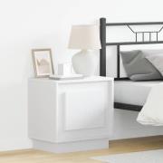 vidaXL Nattduksbord med 2 pcs Vit 44 x 34.5 x 45 cm Konstruerat trä