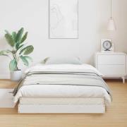 vidaXL Sängram Vit 100 x 220 cm Massiv furu