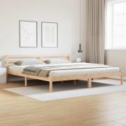 vidaXL Sängram med huvudgavel Brun 225,5 x 205,5 x 69,5 cm Massiv furu