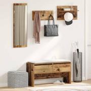 vidaXL Hallmöbelset Gammalt trä 90 x 31 x 46.5 cm Konstruerat trä