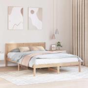 vidaXL Sängram Brun 160 x 200 cm Massivt tallträ