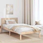 vidaXL Sängram Brun 80 x 200 cm Massivt tallträ