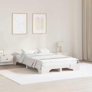 vidaXL Sängram Vit 120 x 200 cm Massiv furu