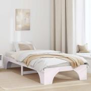 vidaXL Sängram Vit 80 x 200 cm Massiv furu