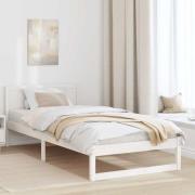 vidaXL Sängram med huvudgavel Vit 80 x 200 cm Massiv furu