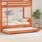 vidaXL Sängram Vaxbrun 80 x 200 cm Massiv furu