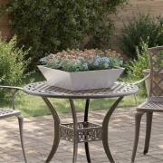 vidaXL Trädgårds Skål Planter 5 pcs Silver 50 x 50 x 15 cm