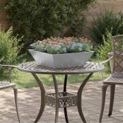 vidaXL Trädgårds Skål Planter 5 pcs Silver 50 x 50 x 15 cm