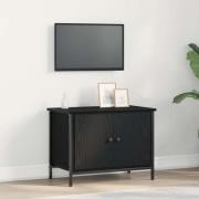 vidaXL TV-skåp Svart ek 60 x 35 x 45 cm Konstruerat trä
