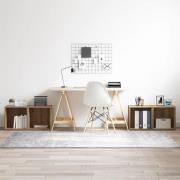 vidaXL TV-bänkset 4 pcs Artisan Ek 37 x 35 x 37,5 cm Konstruerat trä