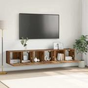 vidaXL TV-bänkset 3 pcs Brun 60 x 30 x 30 cm Konstruerat trä